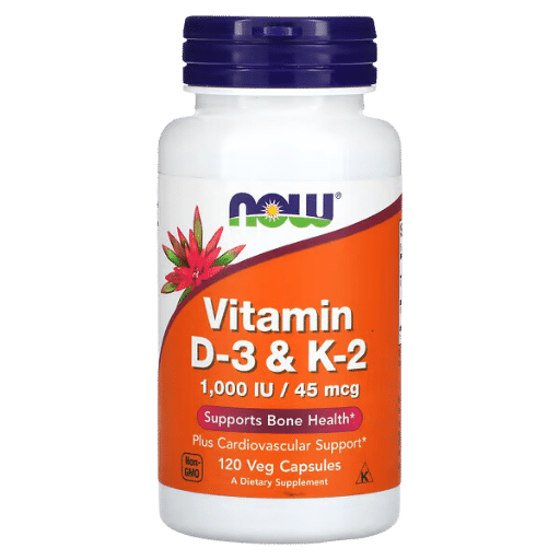 NOW Foods Vitamin D 3 K 2 120 Veg Capsules 9.17