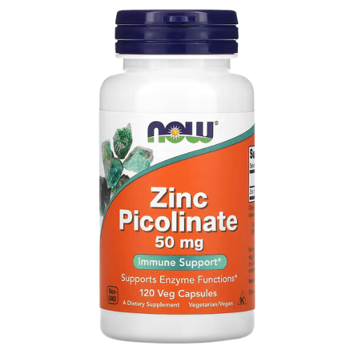 NOW Foods Zinc Picolinate 50 mg 120 Veg Capsules 12.12